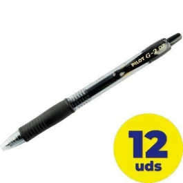 Pilot Bolígrafo G-2 Negro Tinta Gel Retráctil, Punta 0.7mm, Trazo 0.4mm, 70% Reciclado Precio: 16.50000044. SKU: S8422341