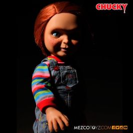 MEZCO TOYZ Muñeco Diabólico Chucky - Figura articulada parlante 38cm con ropa de tela