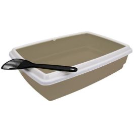 Caja de arena AIME con borde + pala - Para gatos Caja de arena AIME con borde + pala - Para gatos