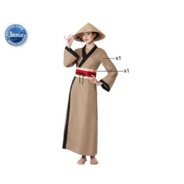 Disfraz Kimono China Marrón para Mujer Adulto con Vestido y Cinturón, Talla XS-S. Ideal para Fiestas Temáticas Países del Mundo Disfraz Kimono China Marrón para Mujer Adulto con Vestido y Cinturón, Talla XS-S. Ideal para Fiestas Temáticas Países del Mundo