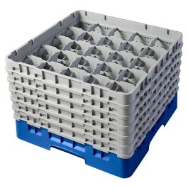 CAMBRO - 25S1114-168 - Cesta de lavado 25 comp. 6 alturas - 8,7 cm Ø máx. - alt. máx. 29,9 cm - 50 x 50 x 34,9 cm - Azul Precio: 116.69000057. SKU: B15B4MS8CV