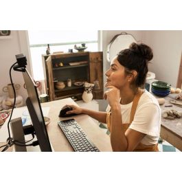 HP 450 Teclado Inalámbrico Negro Programable con 20+ Teclas Personalizables para Mayor Productividad y Confort