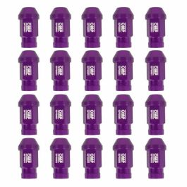 Omp Speed Juego De 20 Tuercas De Aluminio M14x1.25 Llave De 19 Largo 40 mm Color Morado De Aluminio 7075 OMPS09941411