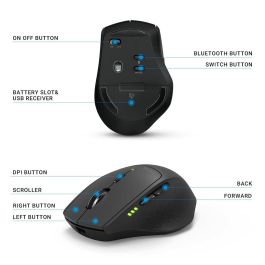 Rapoo MT550 RAP6940056177452 Ratón Inalámbrico Negro