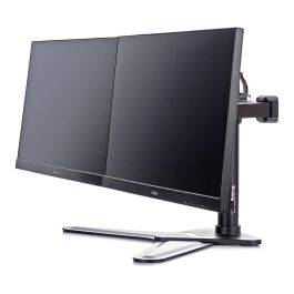 iiyama DS1002D-B1 Soporte de Mesa para 2 Pantallas, Ajuste de Altura, 10 kg por Pantalla, VESA 100x100/75x75 mm, Para Pantallas 10''-30'', Negro