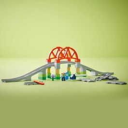 Set de expansión LEGO DUPLO My Town 10426: vías de tren y puente - Juguetes de aprendizaje temprano