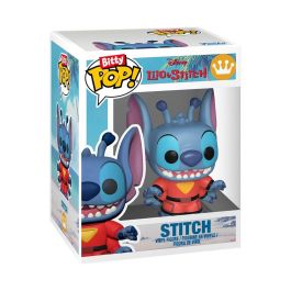 FUNKO Figura Bitty POP! Ride Disney Stitch con Carrito Red One, Vinilo 2.3-3.3 cm, Estuche Acrílico Desmontable