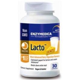 ENZYMEDICA Lacto 30 Cápsulas Vegetales Complemento Alimenticio con Lactasa y Enzimas para Digestión de Lactosa Precio: 29.6899999. SKU: B1E3FDC2JJ