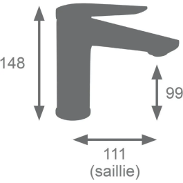 Edouard Rousseau EDO3047404062682 Mezclador de lavabo BRILLO Latón cepillado