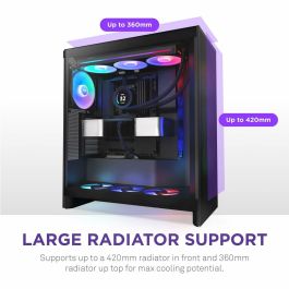 NZXT CM-H72FB-R1 H7 Flow RGB Caja de Torre Media con Ventiladores RGB Incluidos - Negra