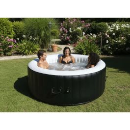 Sunspa Spa Hinchable Redondo 4 Plazas con 130 Micro Jets de Burbujas de Oxígeno Reconstituyentes y Estructura de Poliéster Laminado Reforzado