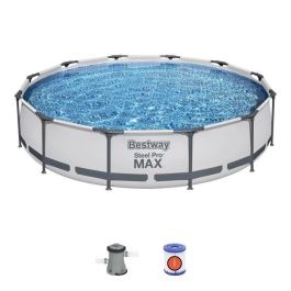 Piscina sobre suelo BESTWAY Steel Pro Max - Redonda - Diámetro 366 x 76 cm, filtro de cartucho Precio: 180.50000034. SKU: S7152283