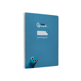 Liderpapel Cuaderno Espiral A4 Tapa Dura Pautaguía 80 Hojas 90gr Cuadro Pautado 2,5mm Color Azul