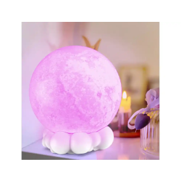 Wondee Altavoz Inalámbrico Lune Lumineuse 5W Batería Cable Luz Blanca Multicolor 180 Lm