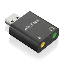 AISENS - CONVERSOR USB-A A AUDIO 48KHz, USB-A/M-2xJACK 3.5/H, NEGRO AISENS - CONVERSOR USB-A A AUDIO 48KHz, USB-A/M-2xJACK 3.5/H, NEGRO