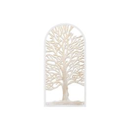 DKD Home Decor Decoración Pared Tradicional Árbol MDF Blanco Beige 122 x 60.5 x 3.5 cm