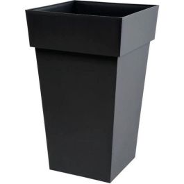 Eda Maceta Cuadrada Toscana Polipropileno 39x39x65cm 62L Antracita