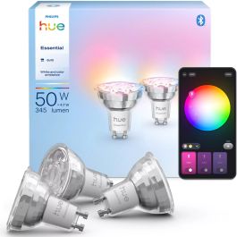 Philips WCA 345 GU10 3P EU Bombilla Inteligente White and Color Ambiance, 345 Lm, Pack de 3