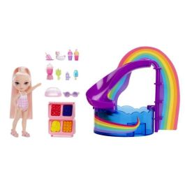MGA 522249 Rainbow High Littles Playset: Día de Piscina con Muñeca Blush Parker y Accesorios Flotador Unicornio