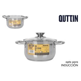 Inde Cacerola con Tapa New Ner, 18 cm (3 litros), Acero Inoxidable Industrial, 28x20x11 cm, 0.6 mm de grosor, 4.8 kg (6 Unidades) Precio: 80.7675. SKU: B17DMX2REK