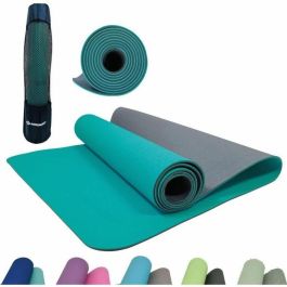 Schildkrot SCH4000885602685 Esterilla de yoga bicolor antracita/azul petróleo 180x61 cm 4 mm grosor