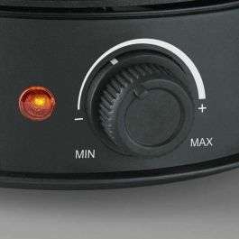 Severin FO2473 Fondue eléctrica para 8 personas con olla de acero inoxidable extraíble 1.4L, protector salpicaduras y 8 tenedores