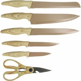 Menastyl 5041064 Bloque de cuchillos 6 piezas Hoja cerámica Polipropileno Avellana Menastyl 5041064 Bloque de cuchillos 6 piezas Hoja cerámica Polipropileno Avellana