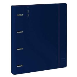 Carpeta Con Recambio Safta Din A4 Cuadro 5 mm Polipropileno Foam 4 Anillas 35 mm Azul Oscuro Carpeta Con Recambio Safta Din A4 Cuadro 5 mm Polipropileno Foam 4 Anillas 35 mm Azul Oscuro