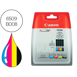 CANON Cartuchos CLI551 CMYK Multi EcoPack 4 colores carton Precio: 50.79000047. SKU: B1B6XX9XJ4