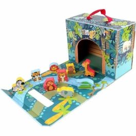 Planete Bois PLA3301040302466 Casita de Juego Infantil Safari FSC - 10 Piezas - A partir de 18 Meses