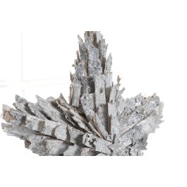 DKD Home Decor Decoracion Colgante Navidad Alpina Natural Gris 10 x 35 x 35 cm