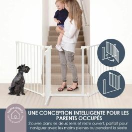 Dreambaby Discovery 3 Adapta Barrera de seguridad infantil extensible, de 74,5 cm a 1,95 m, robusta y fácil de instalar, Blanco