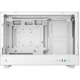 DeepCool CH260 WH Micro Torre Gaming PC Blanco, compatible con micro ATX/Mini-ITX, ventana de vidrio templado