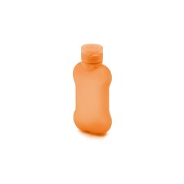United Pets Bon Ton Pi Botella de Agua 100ml Naranja para Perros, Silicona Duradera, Válvula Antigoteo y Fácil de Llevar