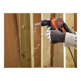 Black+Decker Taladro percutor 710W BEH710K-QS con empuñadura lateral, maletín y brocas