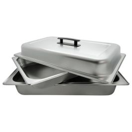 WINCO - WC-C4080 - Chafing dish GN 1/1 rectangular con tapa y dos soportes para combustible.