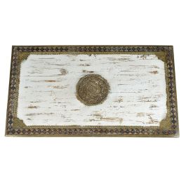 Giner y Colomer Mesa de Centro Madera de Mango Blanco Envejecido 140 cm