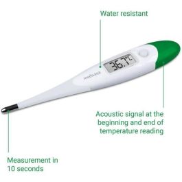 Medisana TM 700 Termómetro flexible digital, Oral, Axilar, Rectal, con Alarma sonora y resistente al agua. Dispositivo médico certificado. Medisana TM 700 Termómetro flexible digital, Oral, Axilar, Rectal, con Alarma sonora y resistente al agua. Dispositivo médico certificado.