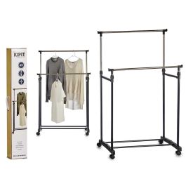 Kipit Perchero Doble de Metal con Ruedas, Altura Extensible hasta 160 cm, 80x90x43 cm, Ideal para Ropa y Organización (6 Unidades) Precio: 65.49999951. SKU: B1JB7DK56L
