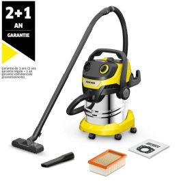 Karcher WD 5 S V-30/5/22 Aspirador en seco y húmedo 1100W, Depósito acero inoxidable 30 L, Función soplador, Filtro plegado plano Precio: 203.58999958. SKU: B1BDK4LAPB