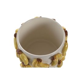 Macetero Tropical DKD Home Decor Amarillo Blanco 18 x 14 x 18 cm (6 Unidades) Macetero Tropical DKD Home Decor Amarillo Blanco 18 x 14 x 18 cm (6 Unidades)