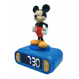 Lexibook Rl800Mch Reloj Despertador Infantil Disney Mickey, Luz Nocturna Táctil, 6 Tonos y Función Repetición para Niños +3 años