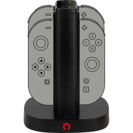 Konix 3328170304764 Estación de Carga para 2 Pares de Mandos Joy-Con con Indicador LED y Conexión USB-A, Negro