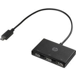HP Hub USB-C a USB-A Portátil | Adaptador con 3 Puertos USB (1x USB 3.0 Carga) para Portátiles y Tablets | Conecta Múltiples Accesorios HP Hub USB-C a USB-A Portátil | Adaptador con 3 Puertos USB (1x USB 3.0 Carga) para Portátiles y Tablets | Conecta Múltiples Accesorios