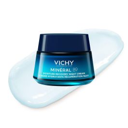 Vichy Mineral 89 Crema Hidratante Noche Recuperadora con Melatonina, Ácido Hialurónico y Minerales 50 ml