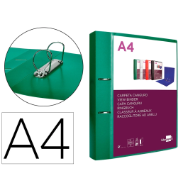 Liderpapel Carpeta Canguro 2 Anillas 40 mm Polipropileno DIN A4 Verde Translucido Precio: 3.69000027. SKU: B1DPJ5REM8