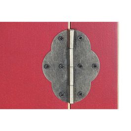 DKD Home Decor Armario Oriental Rojo de Madera de Abeto y MDF, 186.2 x 85.5 x 50.5 cm DKD Home Decor Armario Oriental Rojo de Madera de Abeto y MDF, 186.2 x 85.5 x 50.5 cm