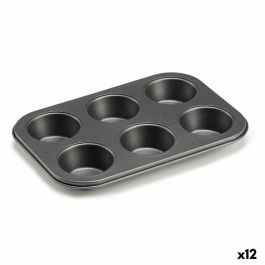 Molde para Horno Kinvara CK73973 CK73973 Gris oscuro 18,7 x 3,5 x 26,5 cm (6 Piezas) (12 Unidades)