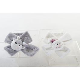 DKD Home Decor Decoración Navidad Fantasía Poliéster Gris Blanco 6x13x76 cm (4 Unidades) DKD Home Decor Decoración Navidad Fantasía Poliéster Gris Blanco 6x13x76 cm (4 Unidades)