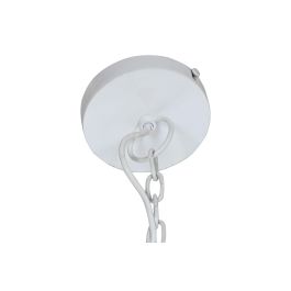 DKD Home Decor Lmpara Techo 1c24 Blanco Hierro Madera 58 x 58 x 71 cm